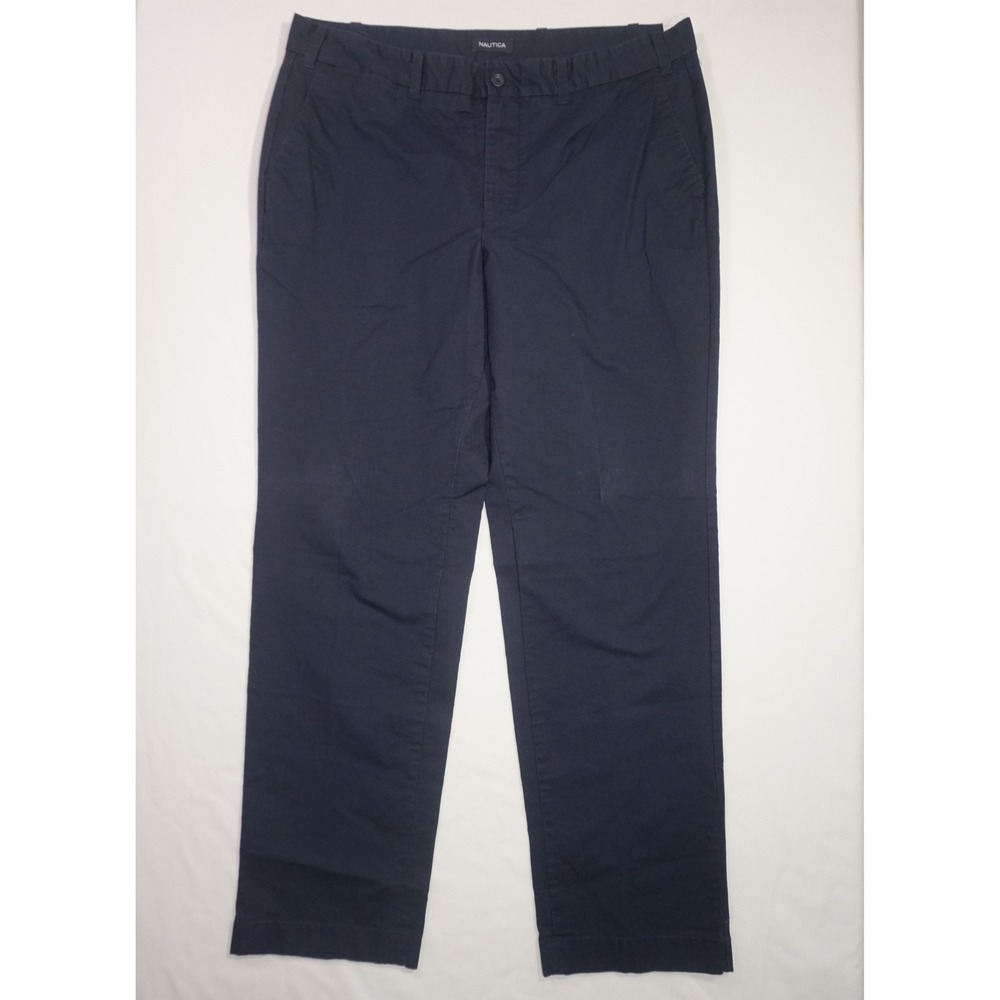 Nautica 40W x 34L Navy Blue Cotton Stretch Chino Pants